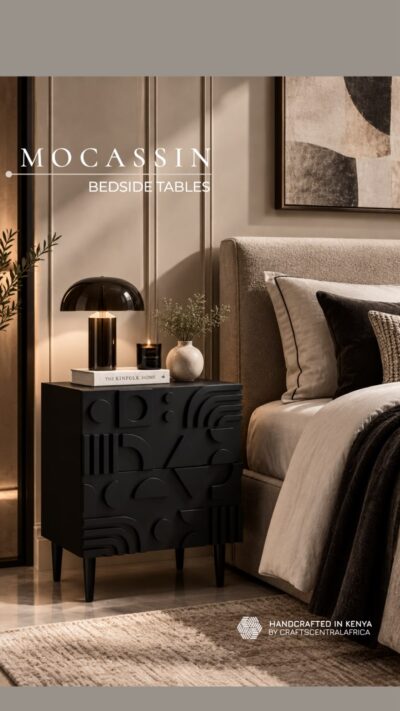Mocassin Bedside Tables (Pair)