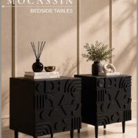 Mocassin Bedside Tables (Pair)