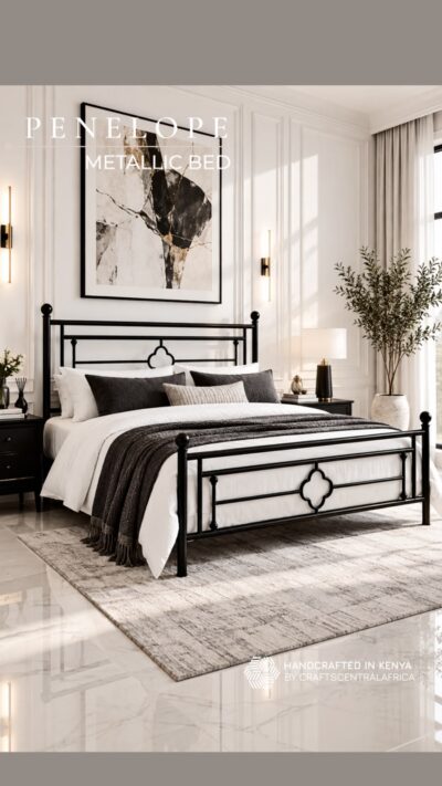Penelope Metallic Bed